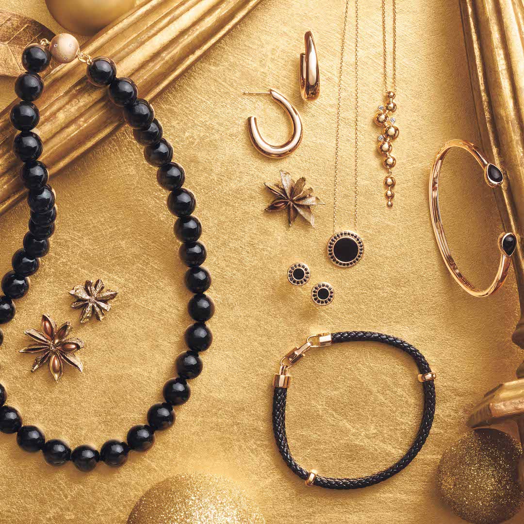 Gold & Diamond Moonlight Grapes Pendant Necklace