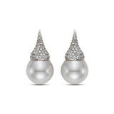 Mastoloni South Sea Pearl & Pavé Diamond Kiss Earrings