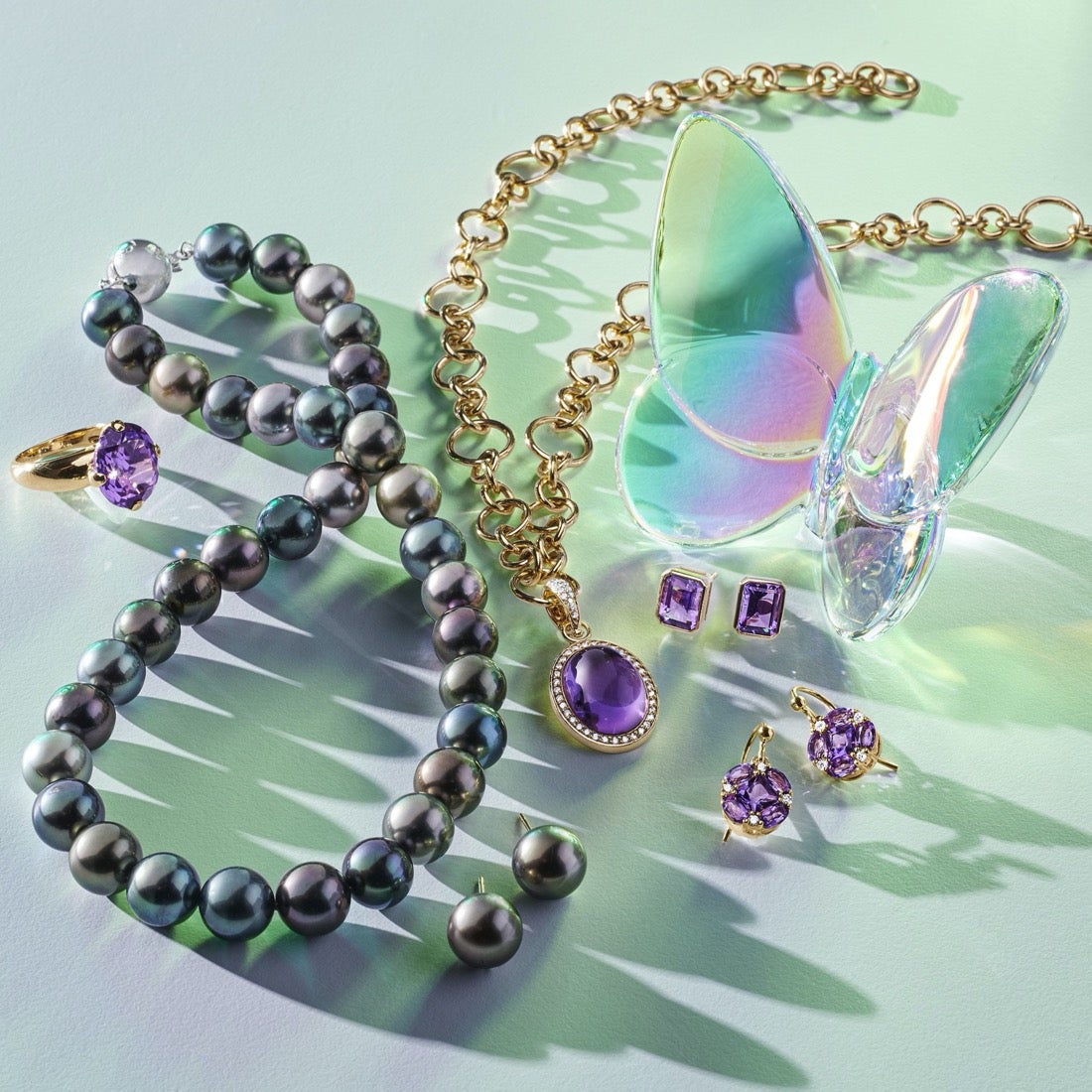 Newport Earrings in Amethyst