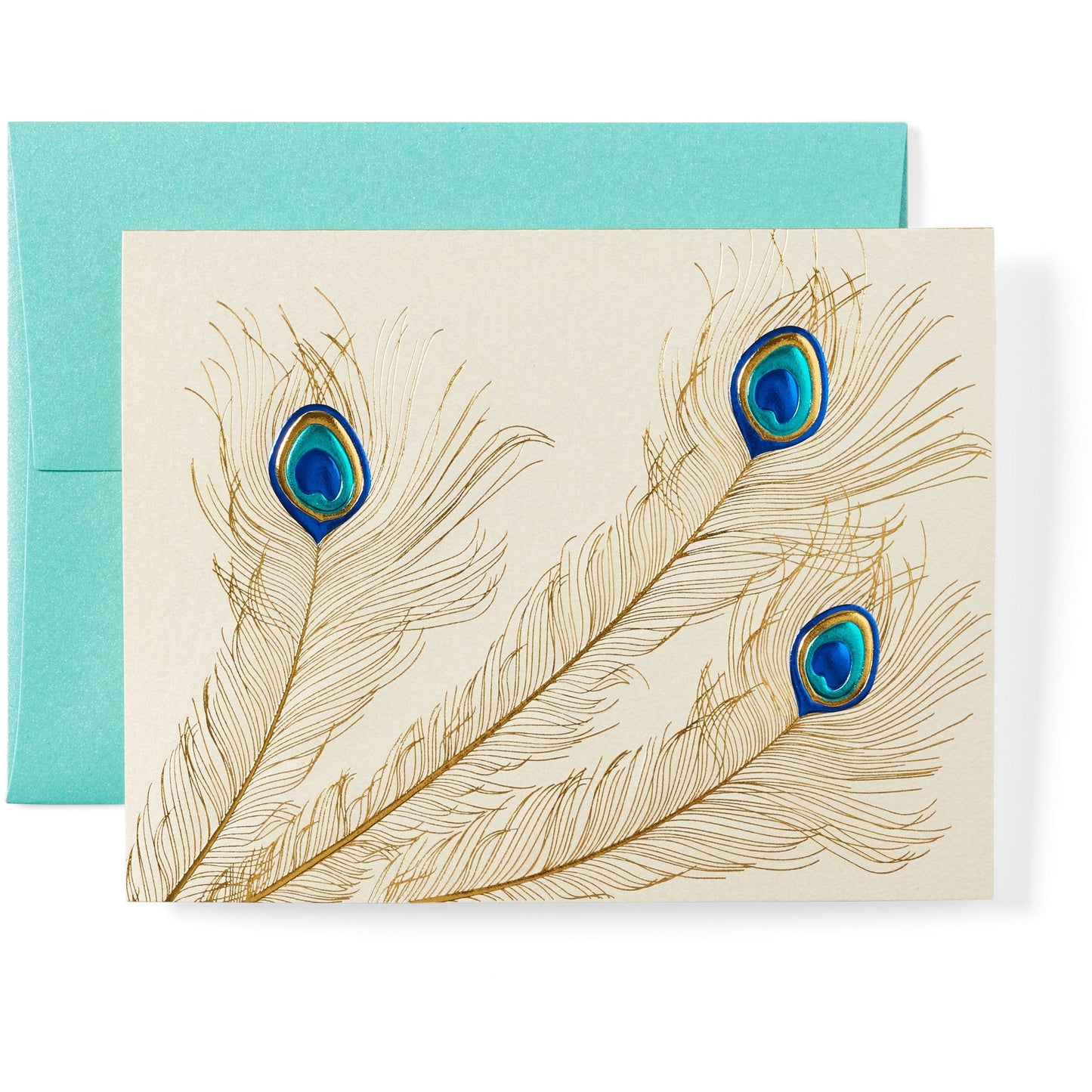 Peacock Trio Note Cards, Set of 6