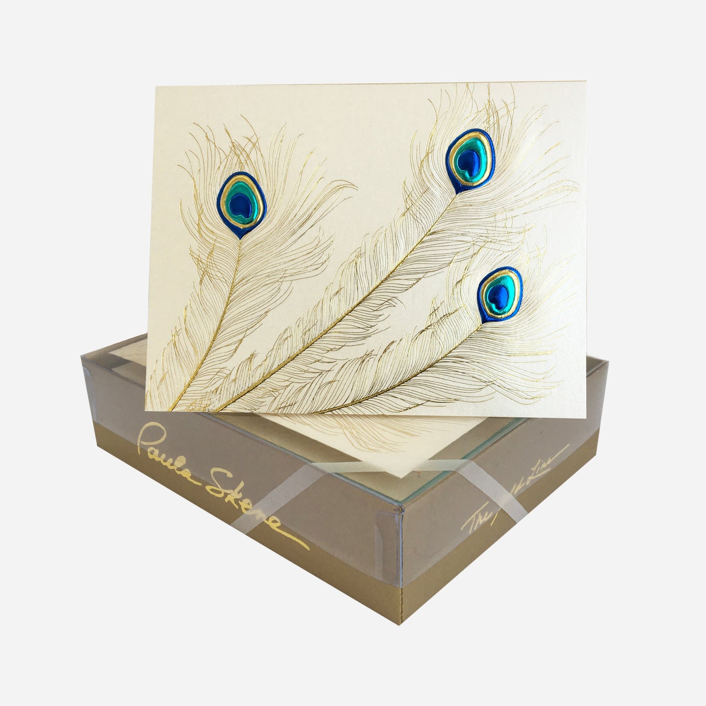Peacock Trio Note Cards, Set of 6