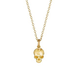 Anthony Lent Gold Skull Pendant Necklace
