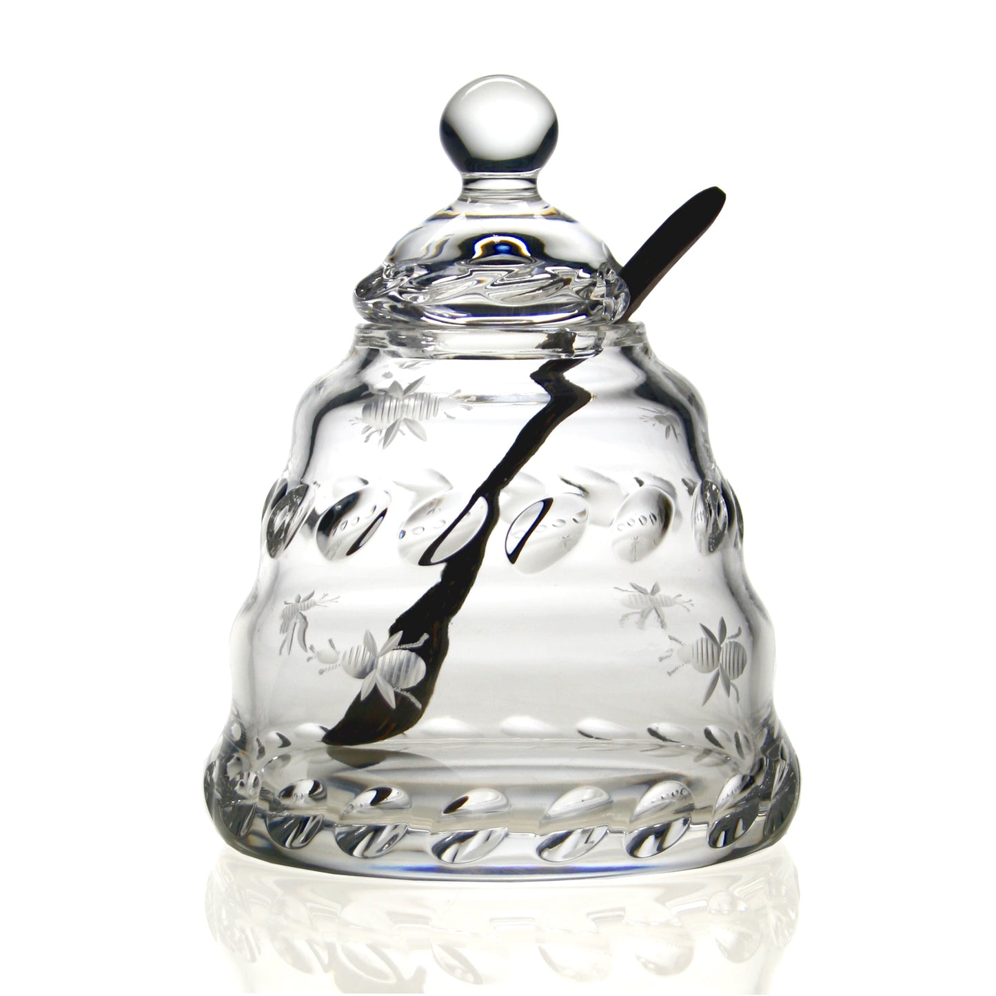 William Yeoward Crystal Buzzy Honey Jar with Spoon