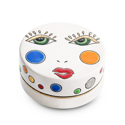 Emaux de Longwy Happy Face Round Box, Small