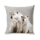 Tapestry-Woven Polar Bear Pillow