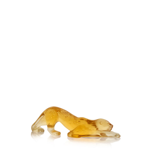 Lalique Small Zeila Panther, Amber