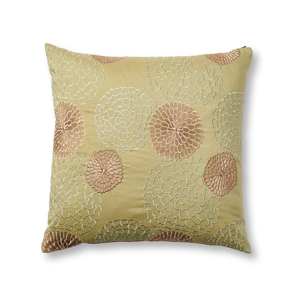 Gump's Home Chrysanthemum Pillow, Green