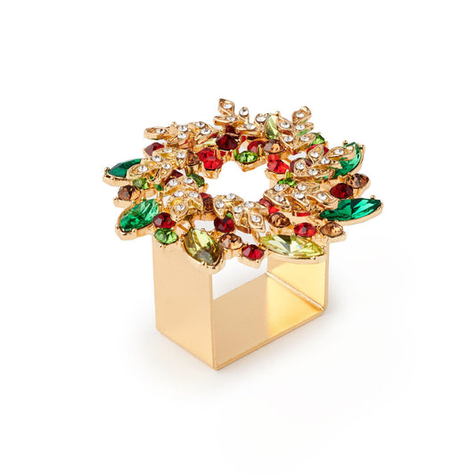 Kim Seybert Bejeweled Wreath Napkin Rings, Set of 4