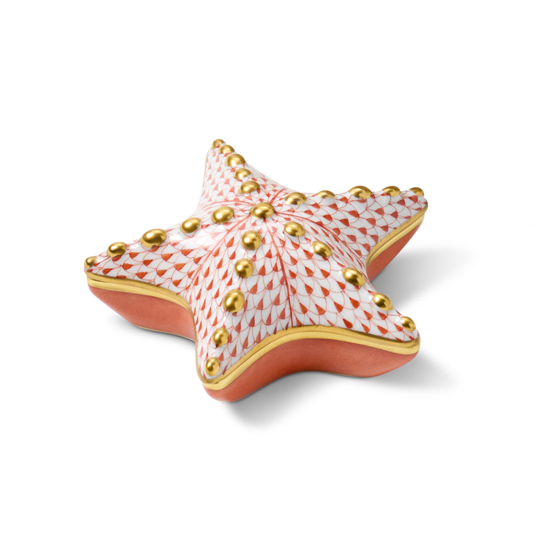 Herend Starfish Box, Rust