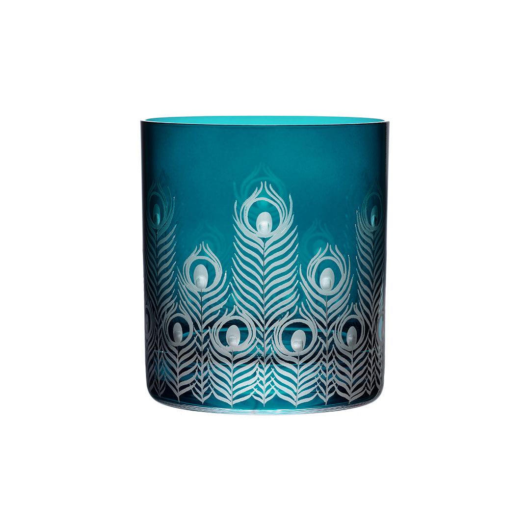 Artel Plumage Double Old-Fashioned Glass, Peacock