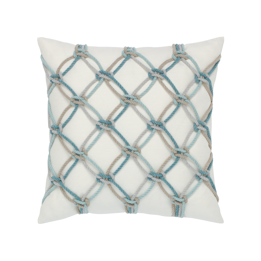 Elaine Smith Seascape Rope Indoor/Outdoor Pillow, Square