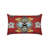 Elaine Smith Tropical Bee Indoor/Outdoor Pillow, Lumbar