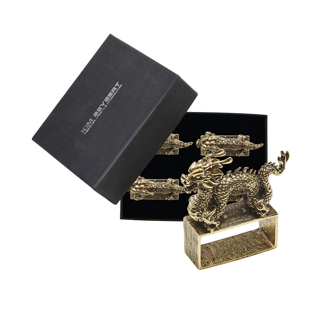 Gold Orient Napkin Rings, Set of 4
