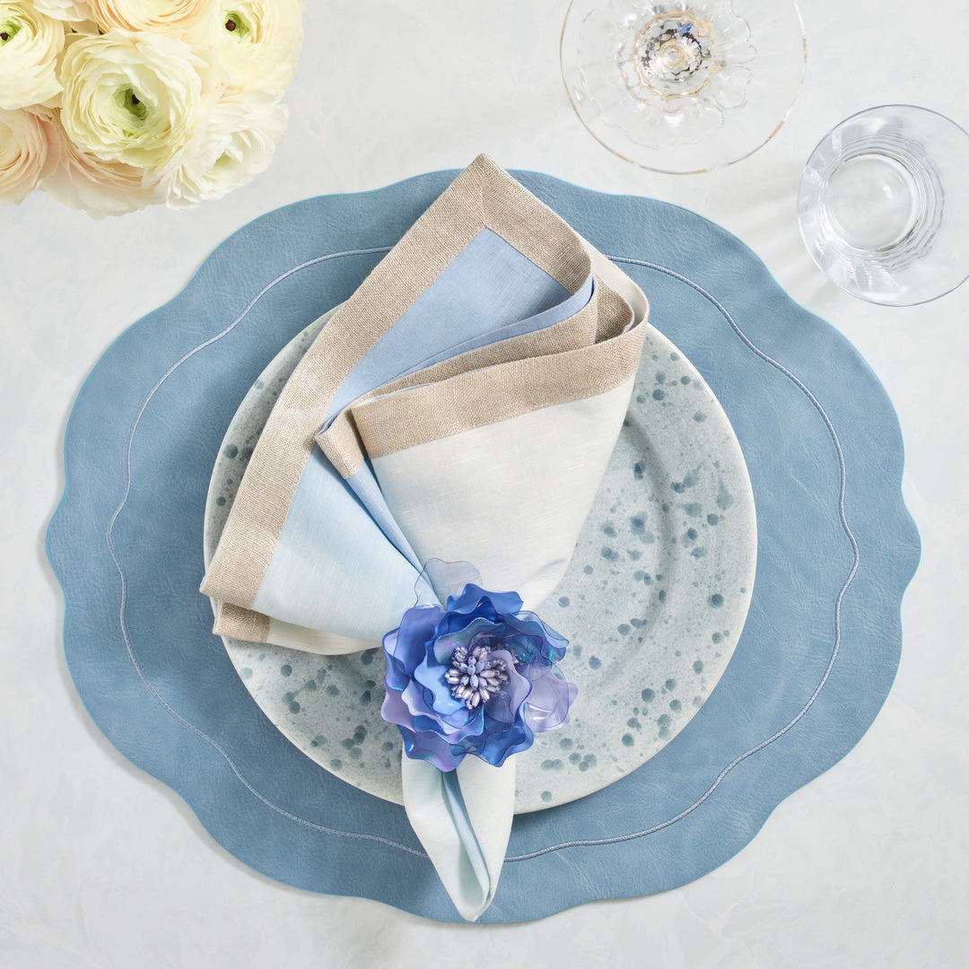 Periwinkle Tailored Placemats, Set of 4