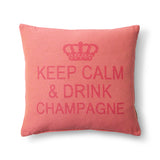 Keep Calm & Drink Champagne Pillow, Pink