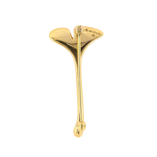 Tiffany Gold & Diamond Ginkgo Leaf Pin