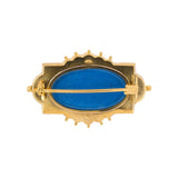 Victorian Etruscan Revival Carved Picture Locket Pin