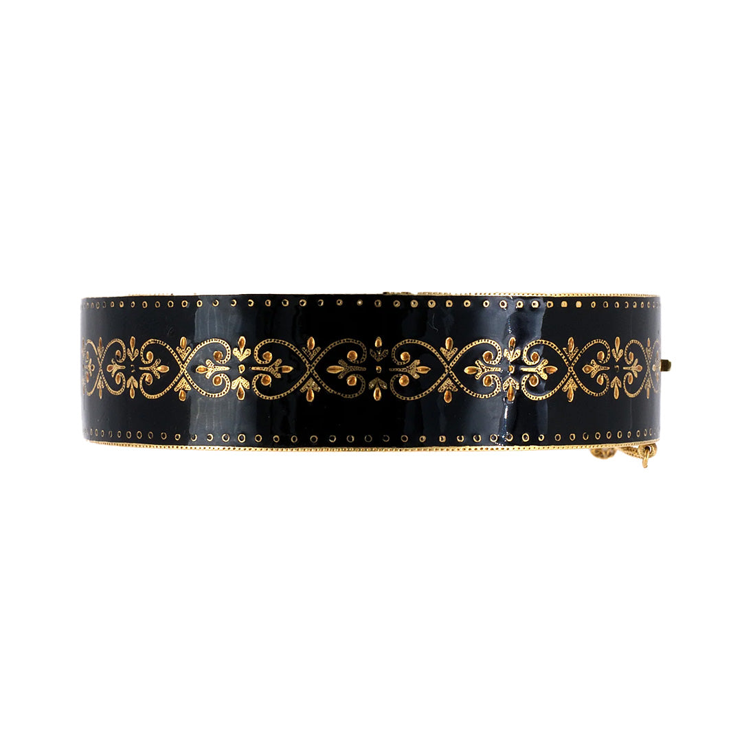Victorian Gold & Enamel Bangle Bracelet