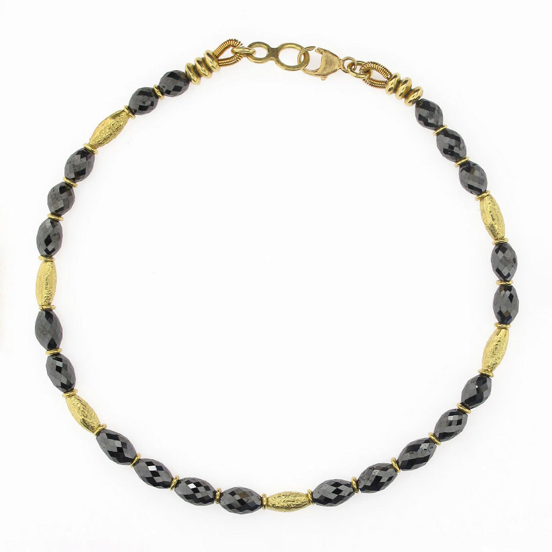 Barbara Heinrich Black Diamond Oval Bead Bracelet