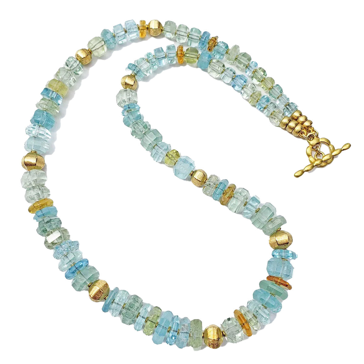 Barbara Heinrich Aquamarine Crystal-Shaped Bead Necklace
