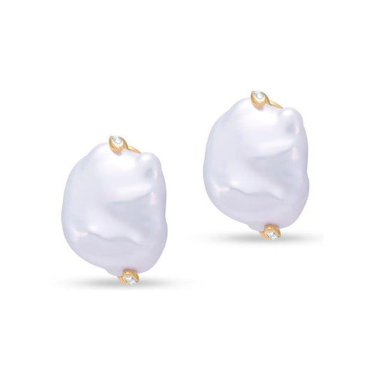 Mastoloni Baroque Pearl & Diamond Earrings