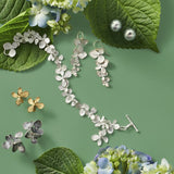 Gold Single Hydrangea Earrings