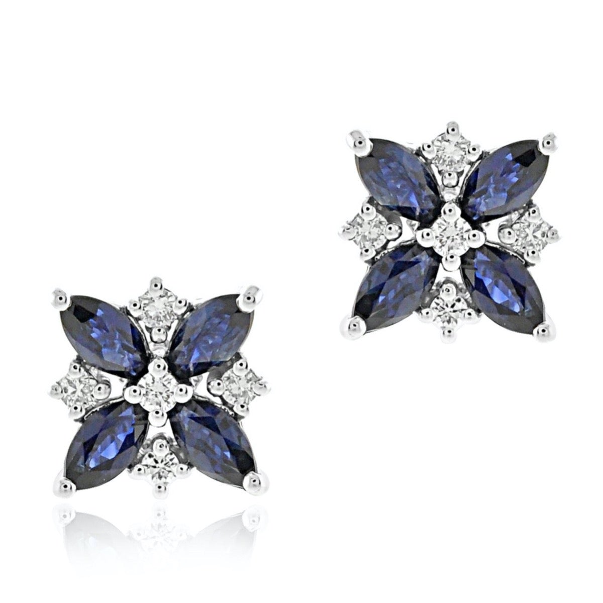 Gump's Signature Celeste Earrings in Sapphires & Diamonds