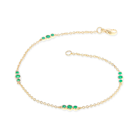 Gump's Signature Triplets Bracelet in Emeralds
