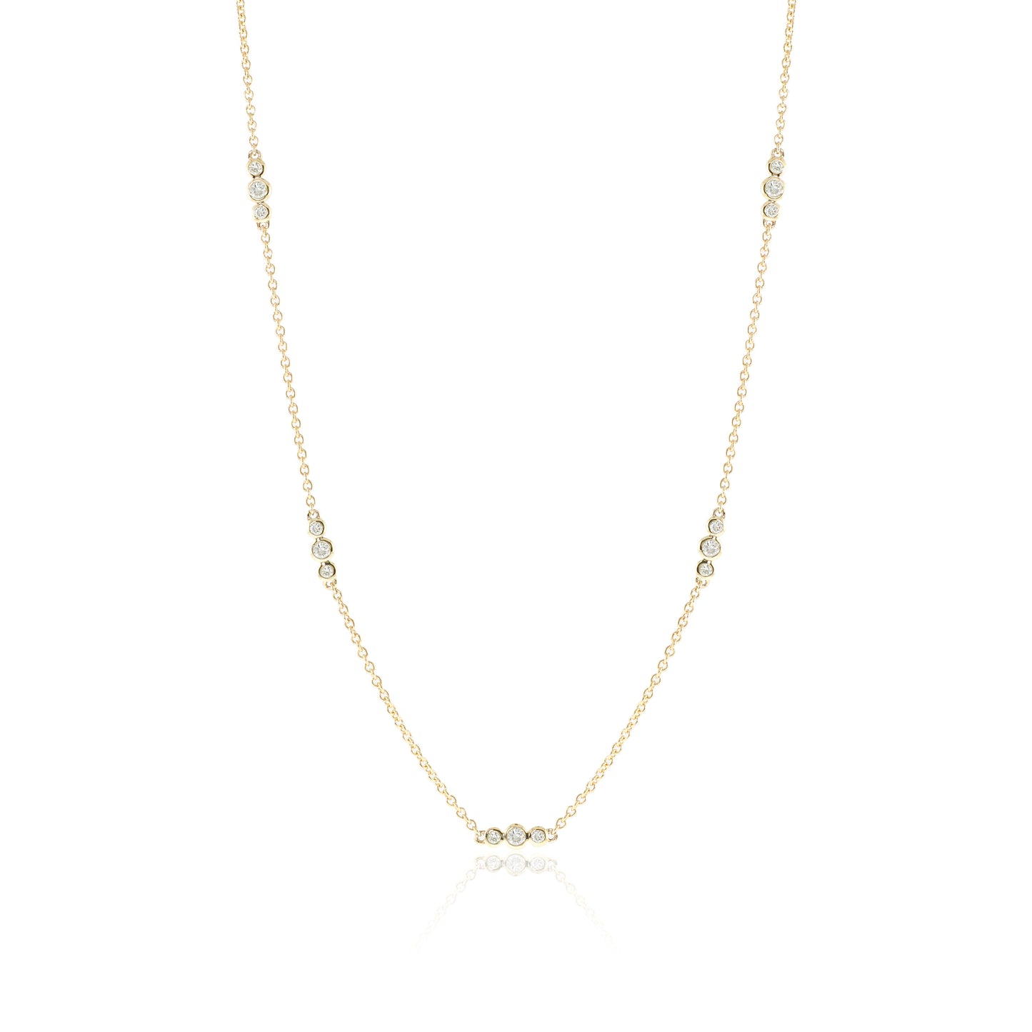 Triplets Necklace in Diamonds