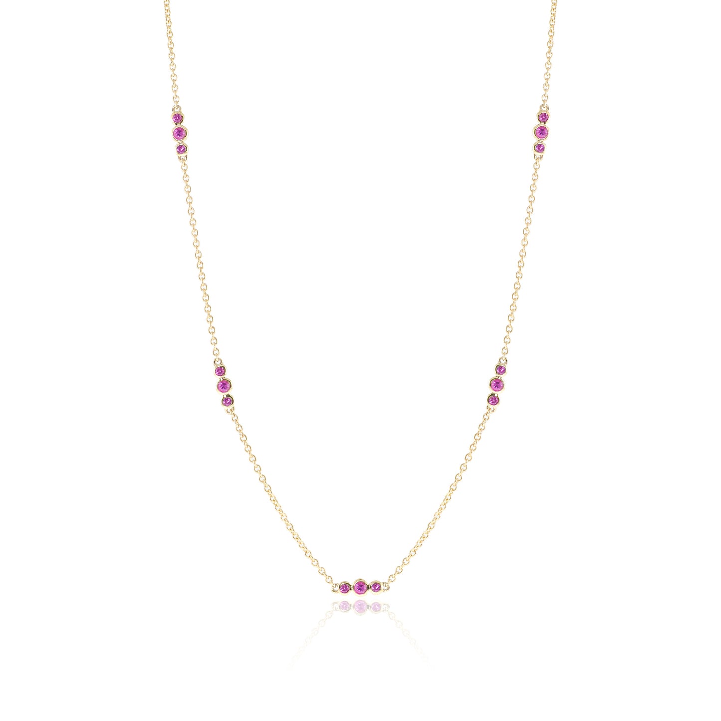 Gump's Signature Triplets Necklace in Pink Sapphires