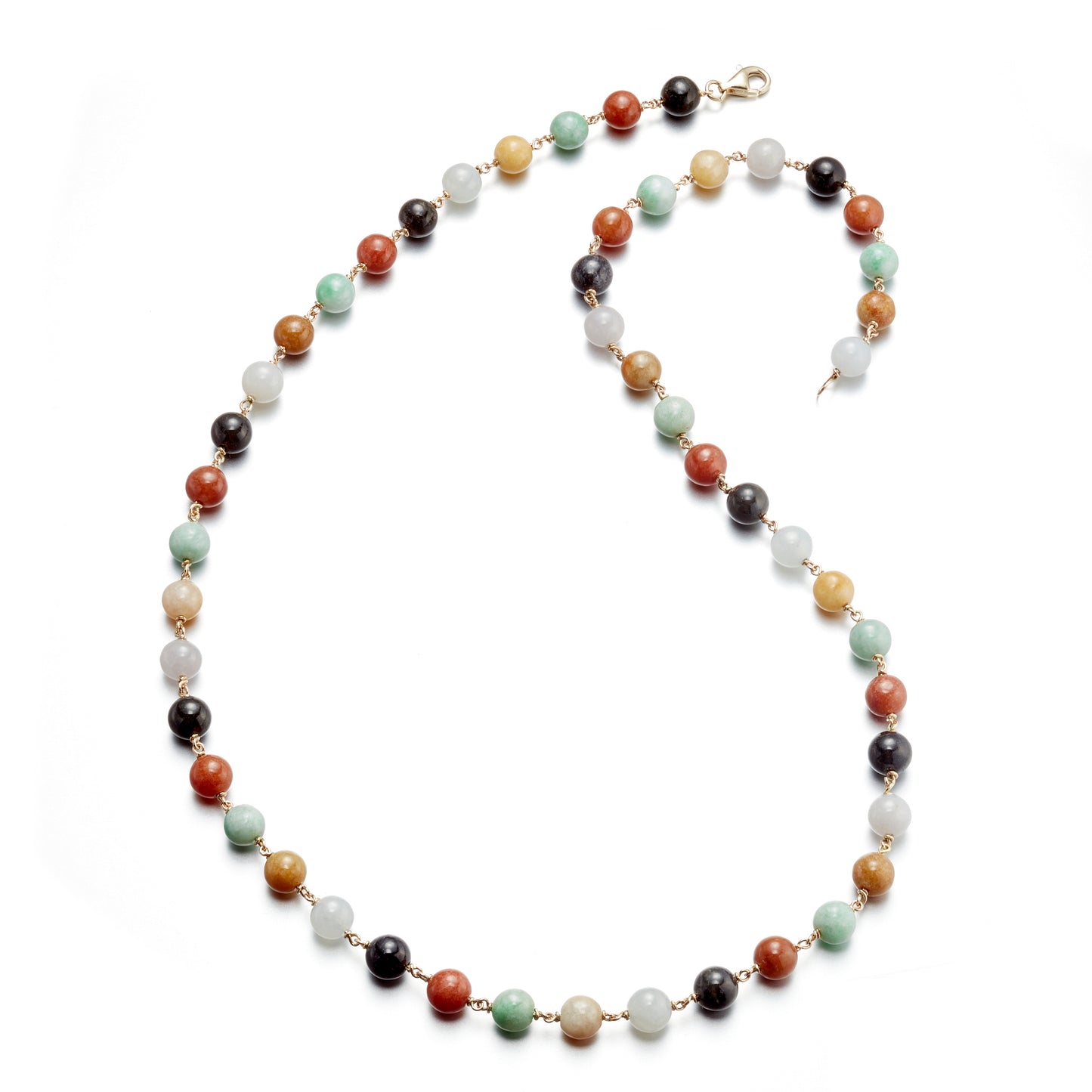 Gump's Signature Multi-Color Jade Link Necklace