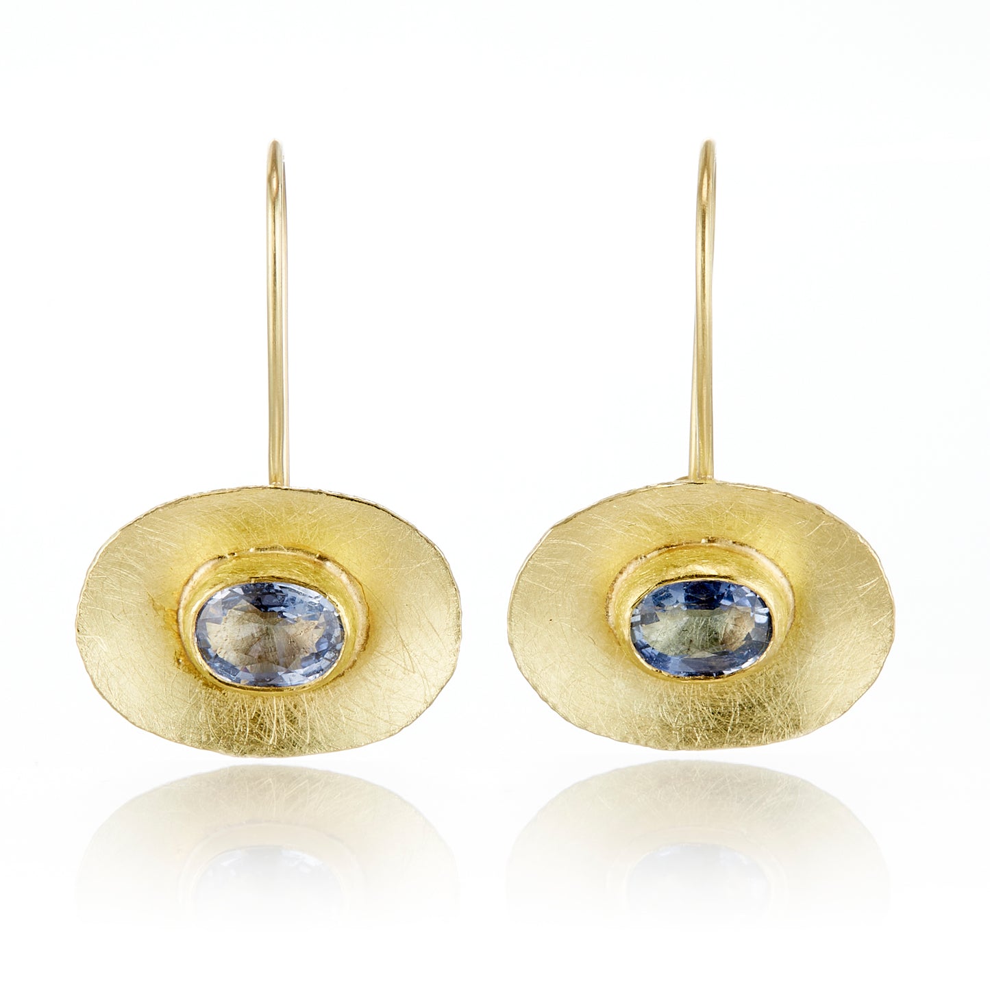 Petra Class Gold & Sapphire Organic-Shaped Earrings