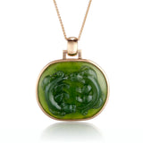 Gump's Signature Green Nephrite Jade Water Dragon Pendant
