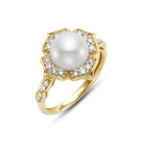 Pearl & Diamond Blossom Ring