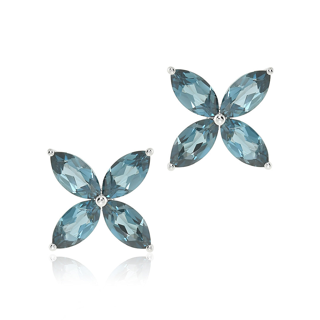 Stella Earrings in London Blue Topaz