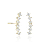 Diamond Curve Earrings