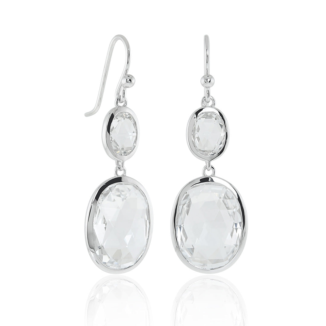 Gump's Signature Raindrop Earrings in White Topaz