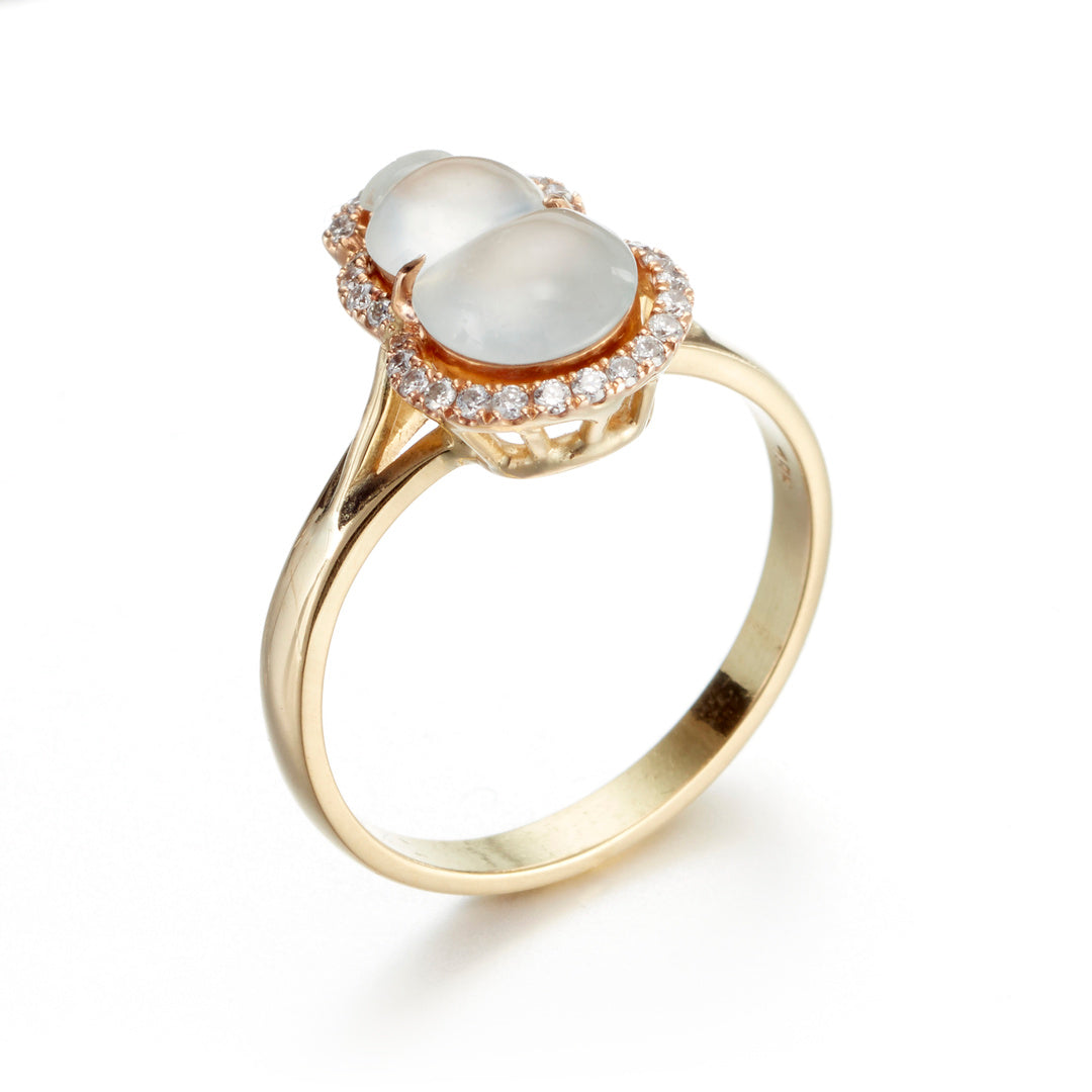Gump's Signature Icy Jade & Diamond Gourd Ring