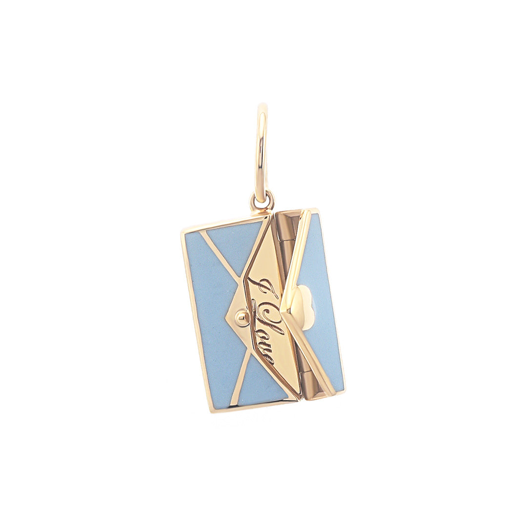 Love Letter Charm, Baby Blue