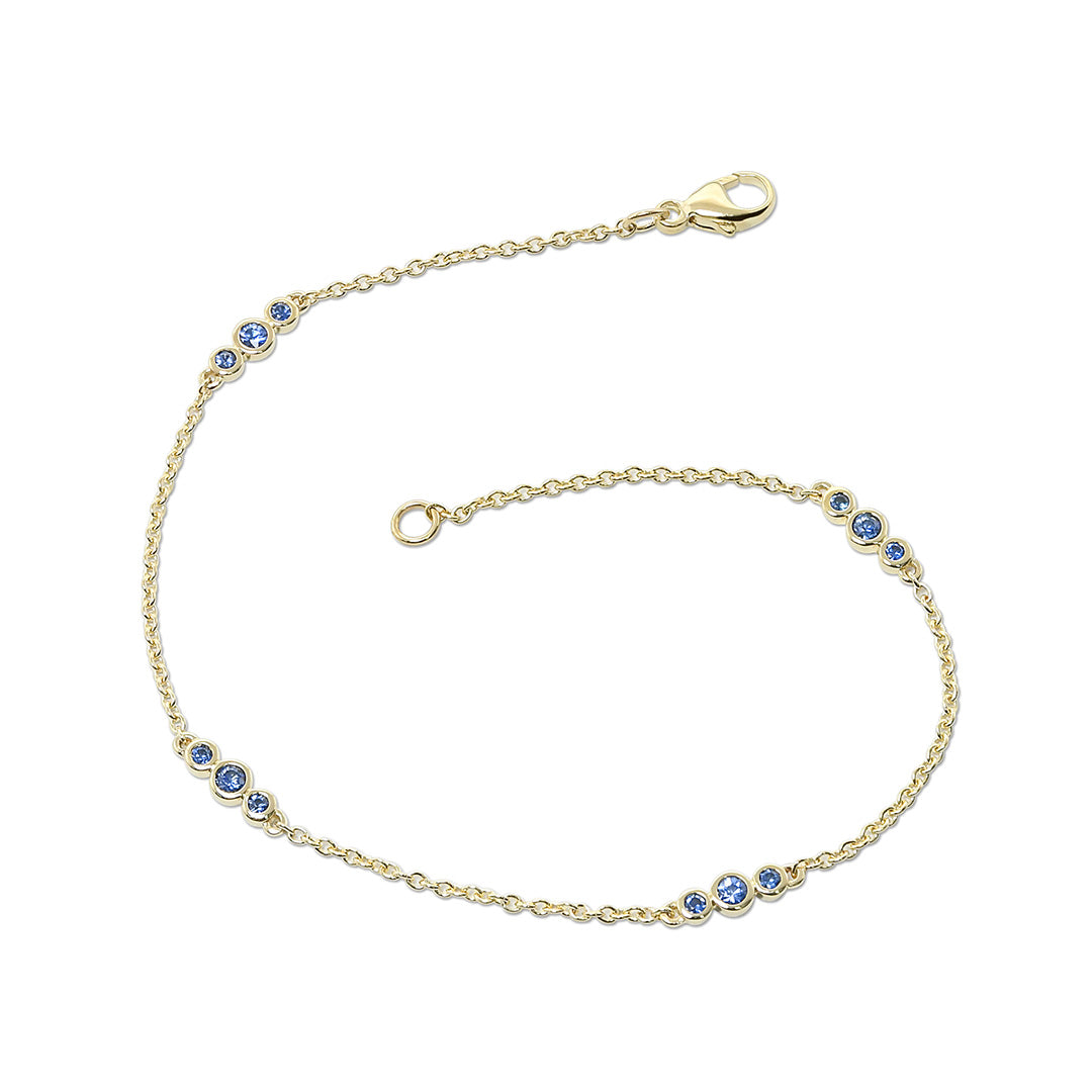Gump's Signature Triplets Bracelet in Blue Sapphires