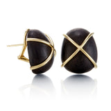 Wood & Gold Earrings