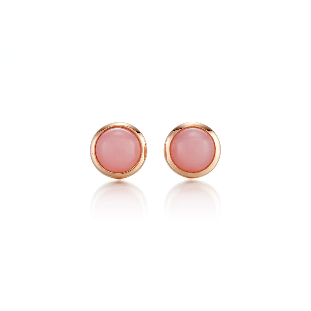 5mm Pink Opal Earrings
