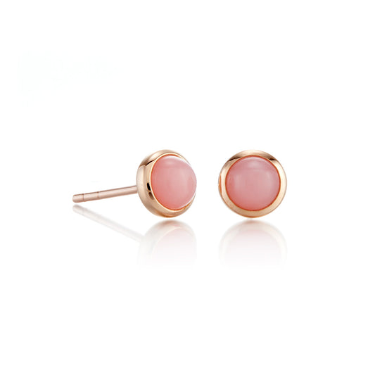 5mm Pink Opal Earrings