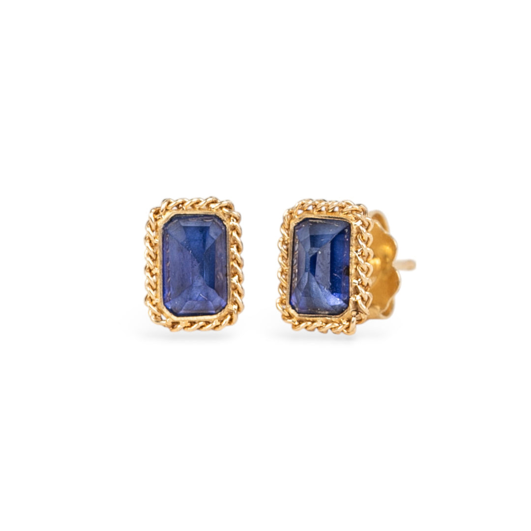 Amáli Nigerian Sapphire Stud Earrings