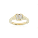 Gump's Signature Heart Pinky Ring in Diamonds