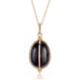 Gump's Signature Imperial Pendant Necklace in Black Jade & Diamonds