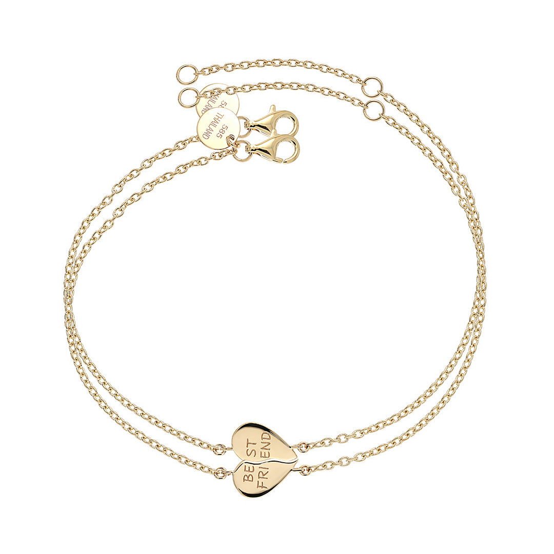 Gump's Signature Best Friend Heart Bracelets, Set of 2