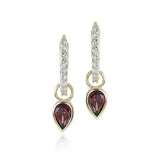 Lucia Earrings in Garnets & Diamonds