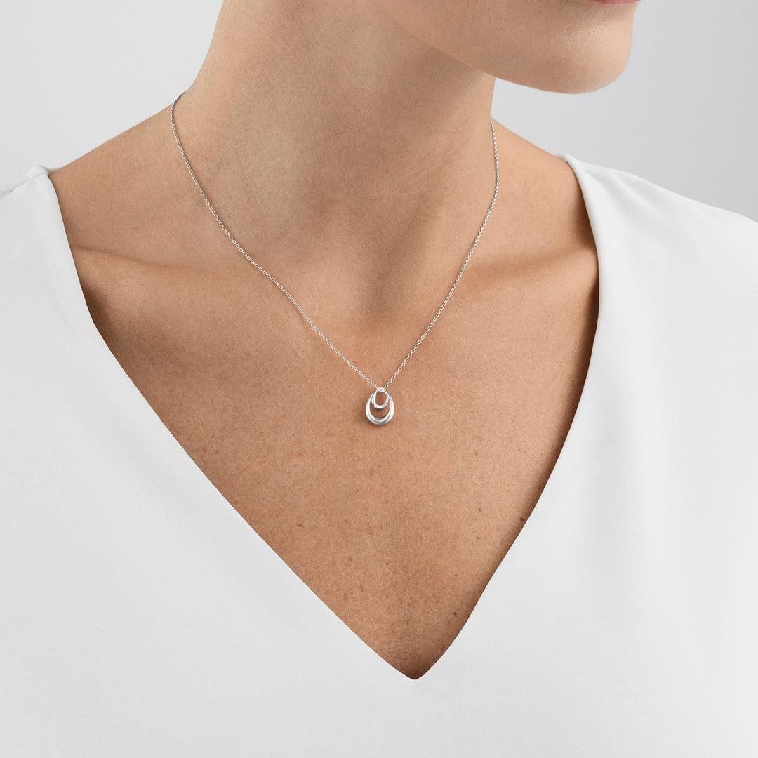 Silver Offspring Drop Pendant Necklace, Small