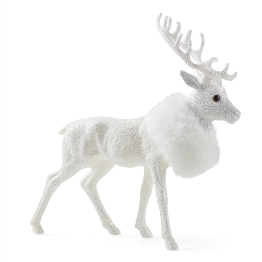 White Deer with Fur Collar